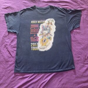 ROGERS WATERS XXL US + Them 2017 Tour Pink Floyd‎ T Shirt Blue 2XL